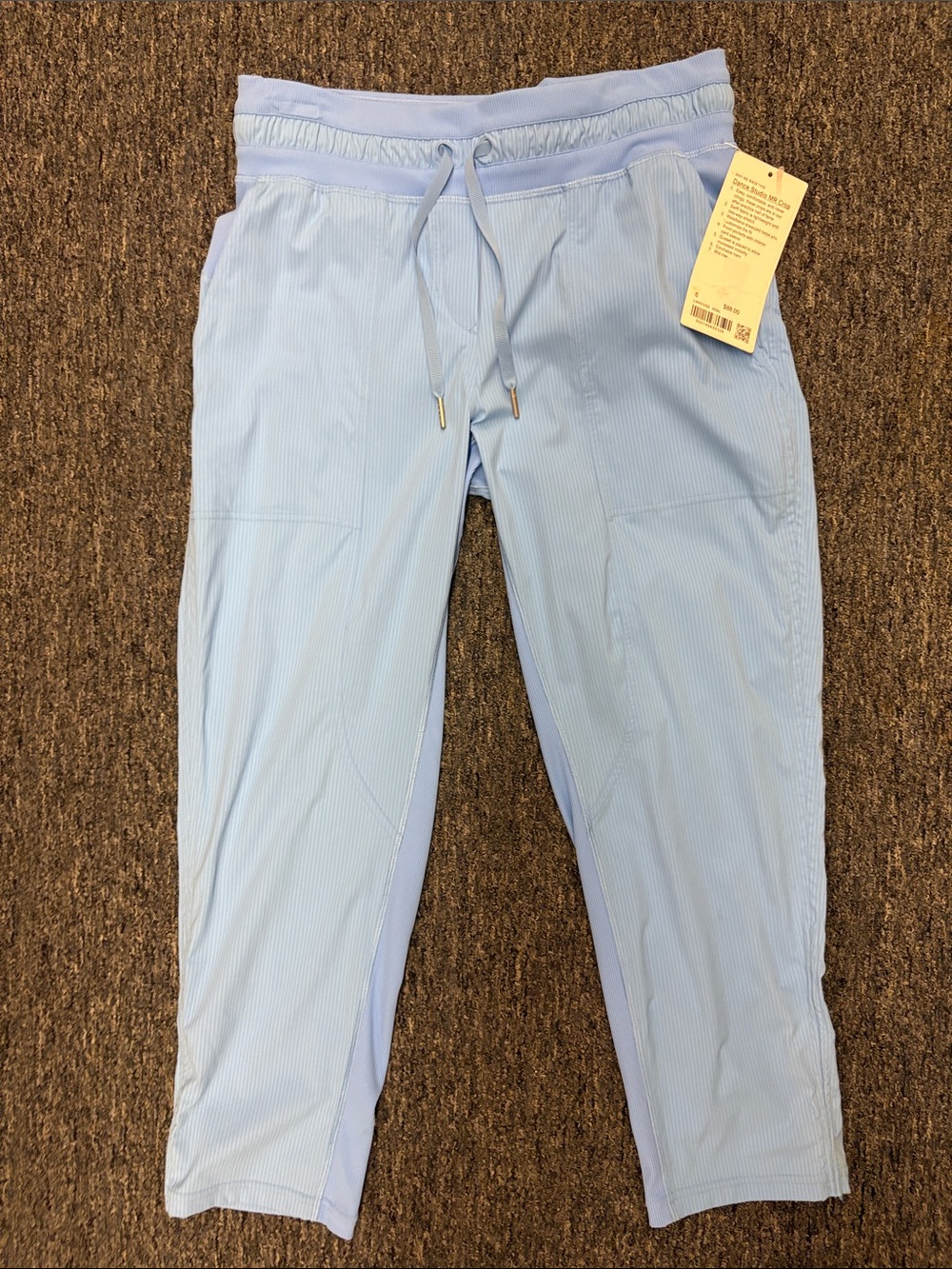 lululemon athletica Dance Studio MR Crop - Light Blue, NWT